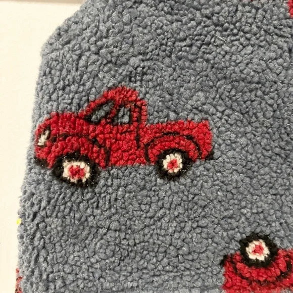 Hartstrings Boys Blue and Red Fleece Vest with Toy Truck Pattern Size 24M Vtg - Picture 7 of 9